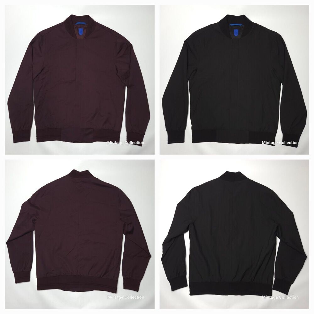 LOT OF 2 JUNE 79 PIERRE BLACK MAROON WOOL BUTTON UP BLAZER BOMBER JACKET SIZE 3